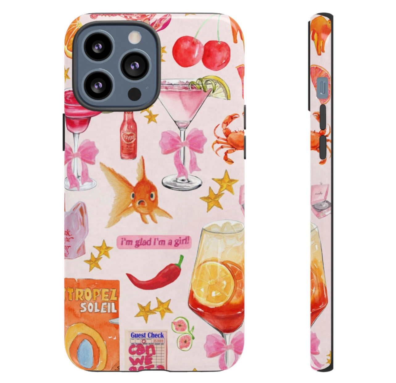 I'm glad I'm a girl iPhone Case