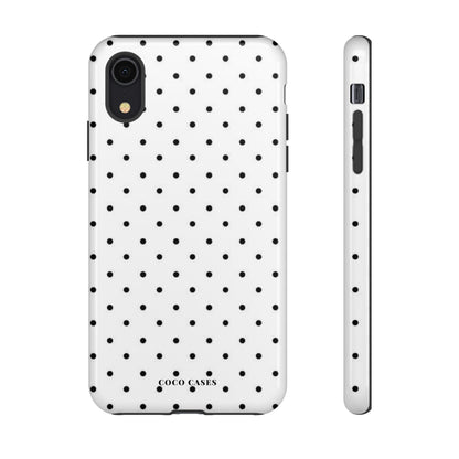 White Polka Dot iPhone Case