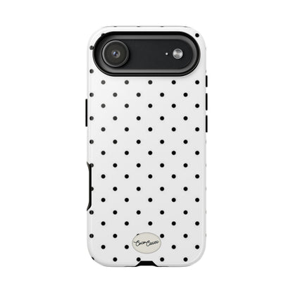 White Polka Dot iPhone Case