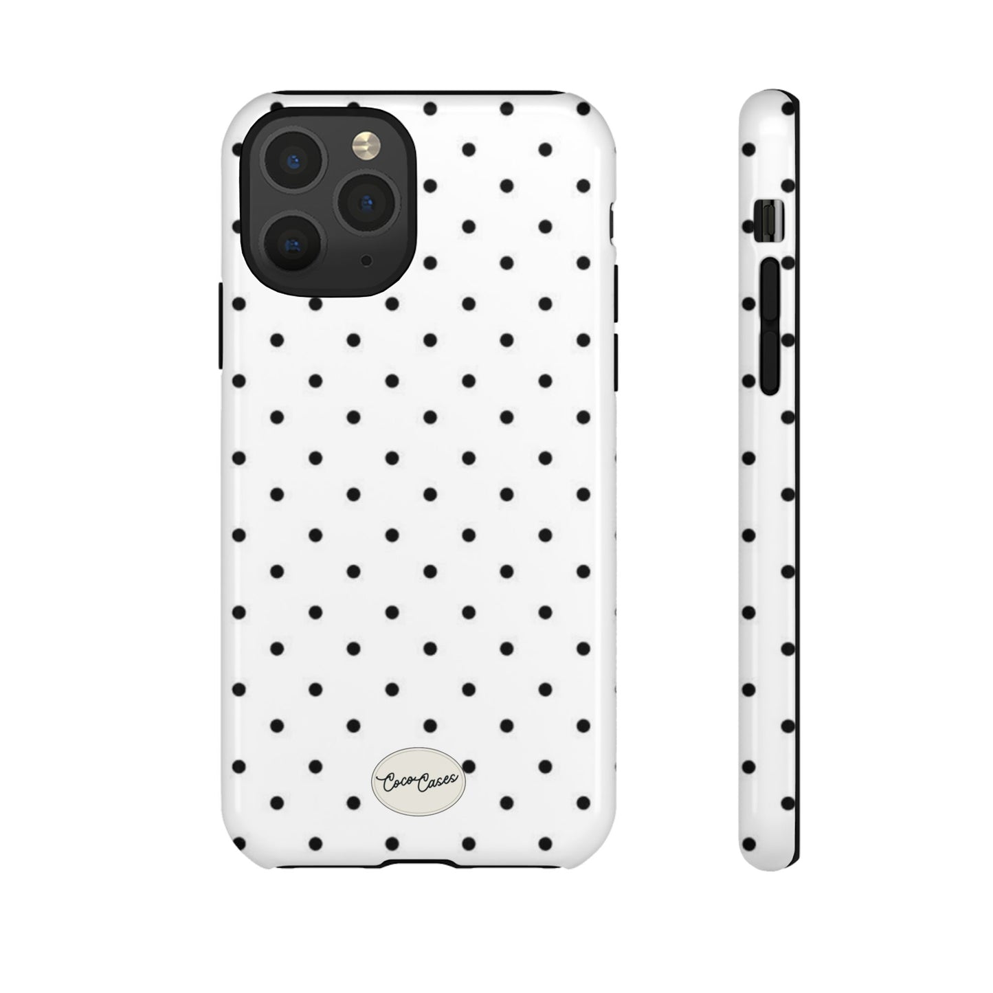 White Polka Dot iPhone Case