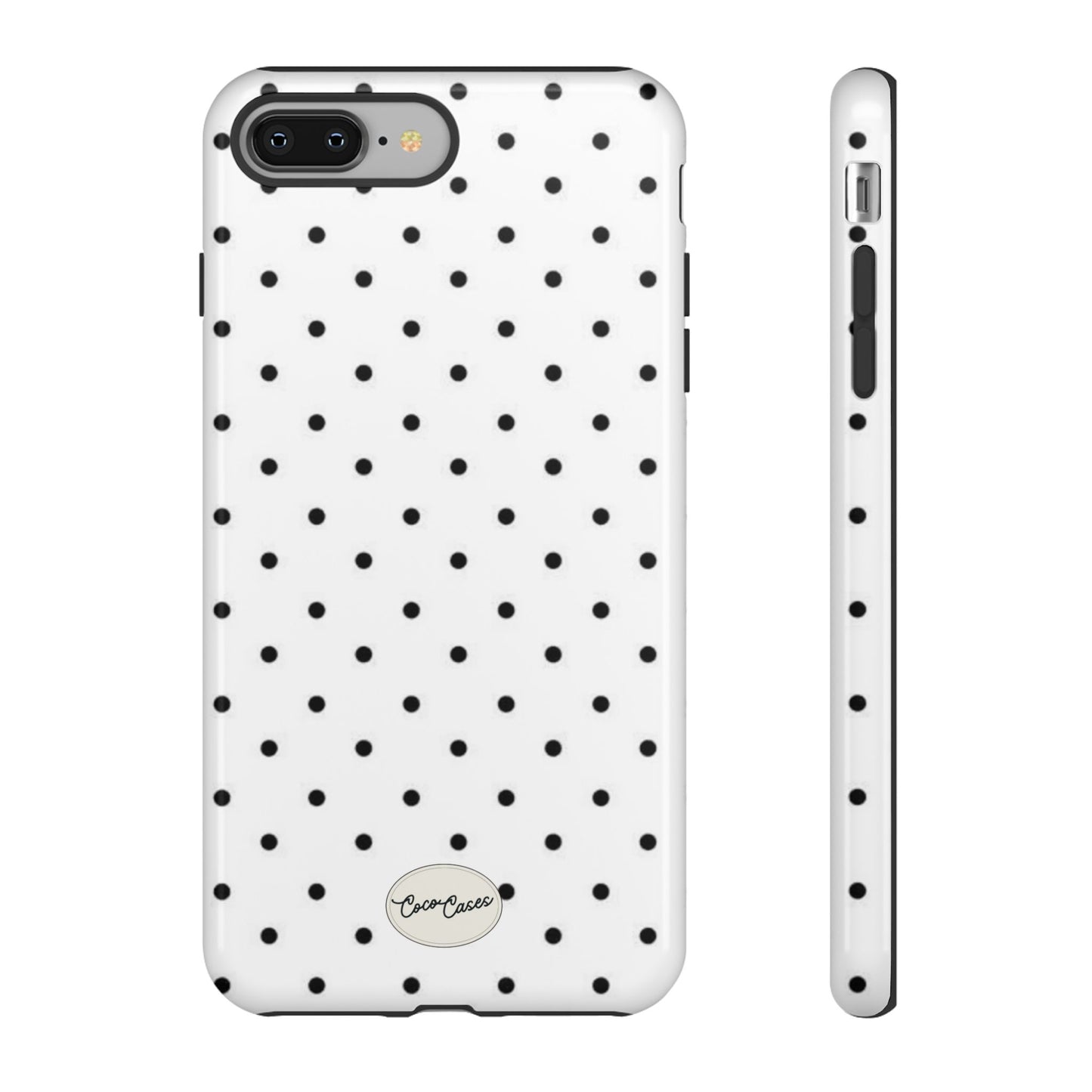 White Polka Dot iPhone Case
