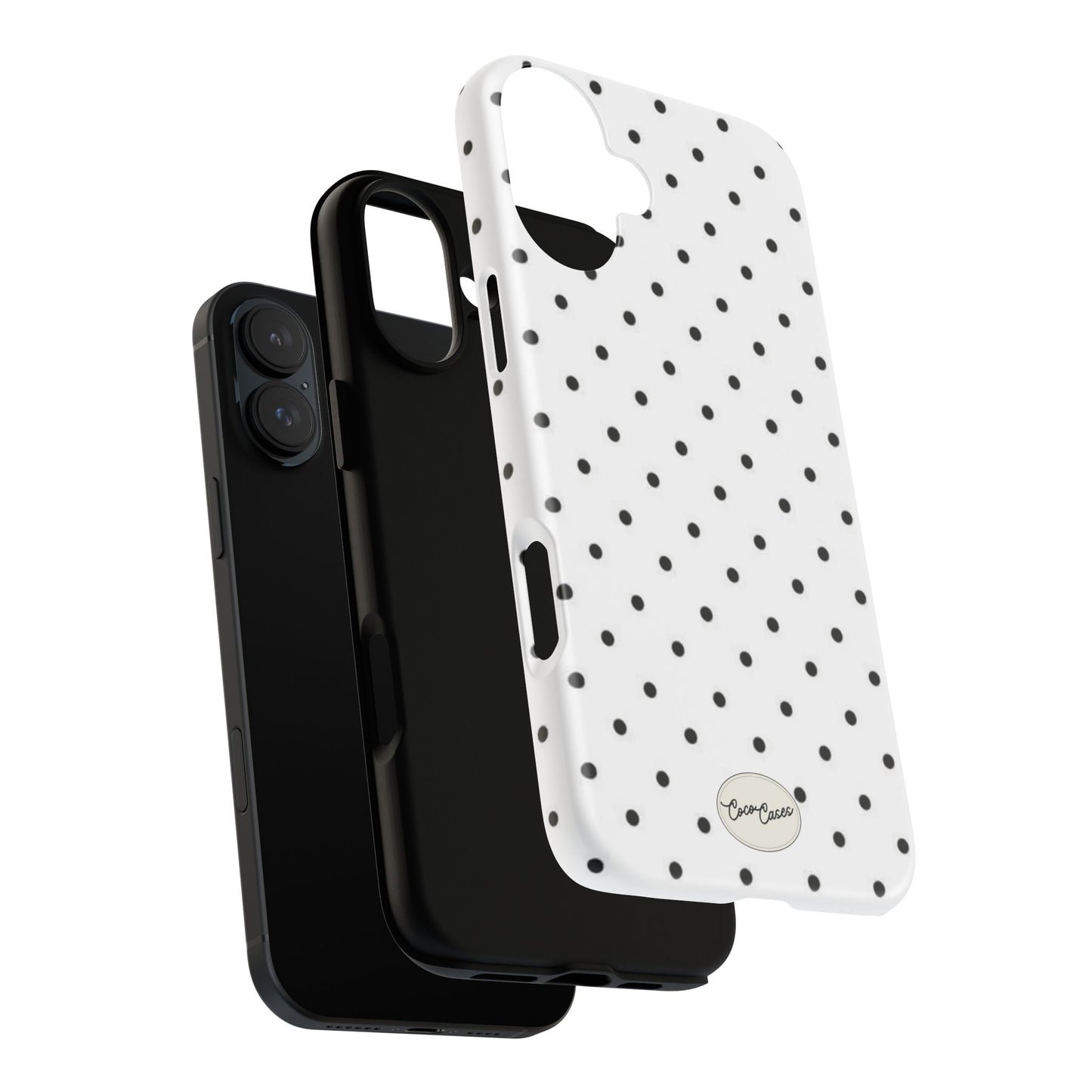 White Polka Dot iPhone Case