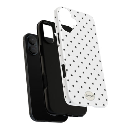 White Polka Dot iPhone Case