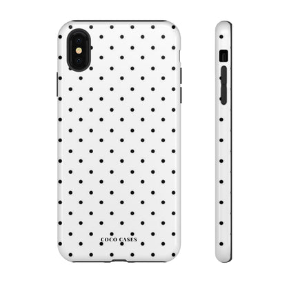 White Polka Dot iPhone Case