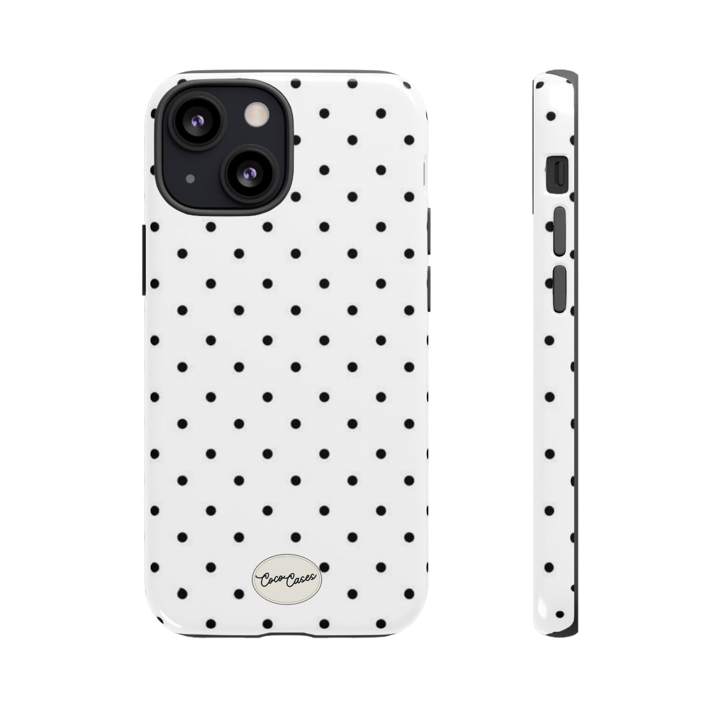 White Polka Dot iPhone Case