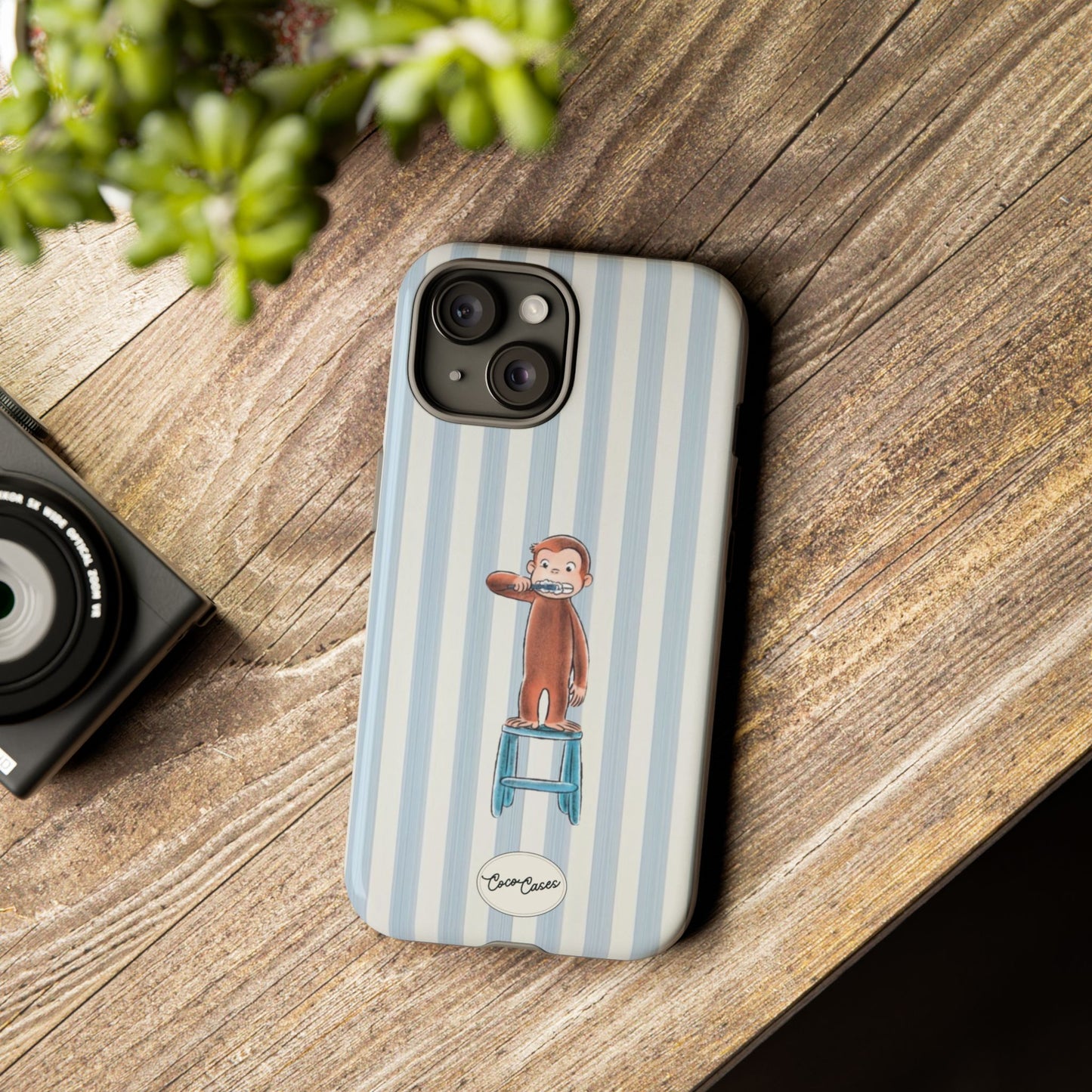 Striped Monkey iPhone Case