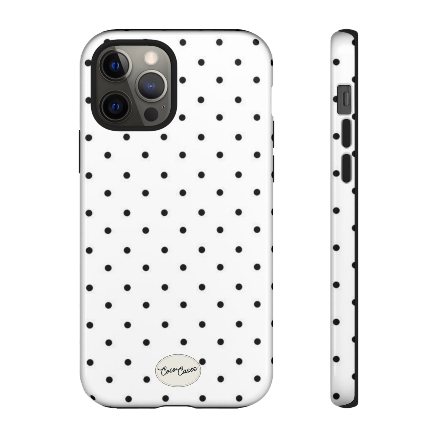 White Polka Dot iPhone Case