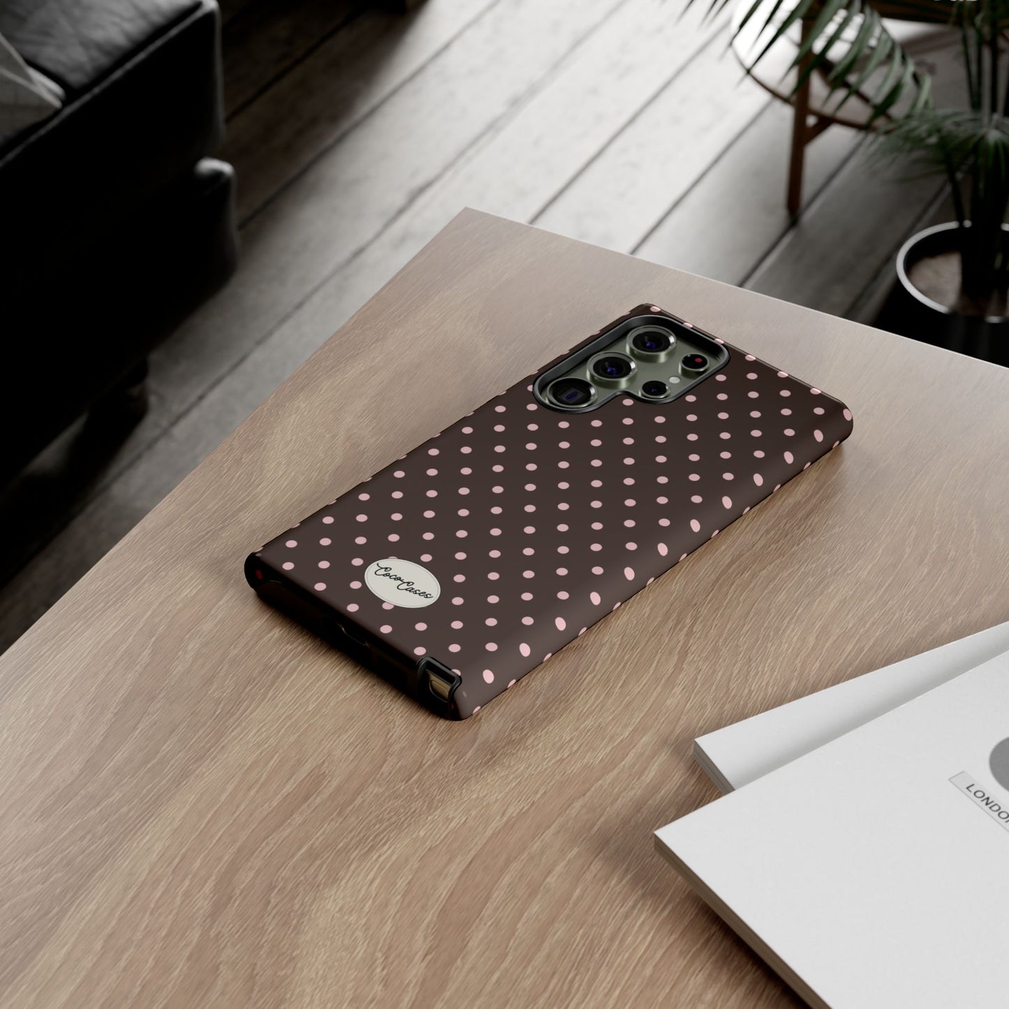 Brown Polka Dot Samsung Case