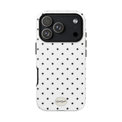 White Polka Dot iPhone Case