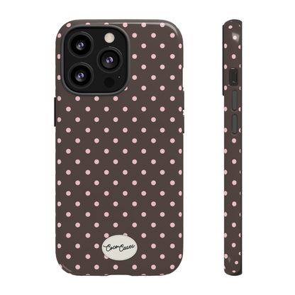 Brown Polka Dot iPhone Case