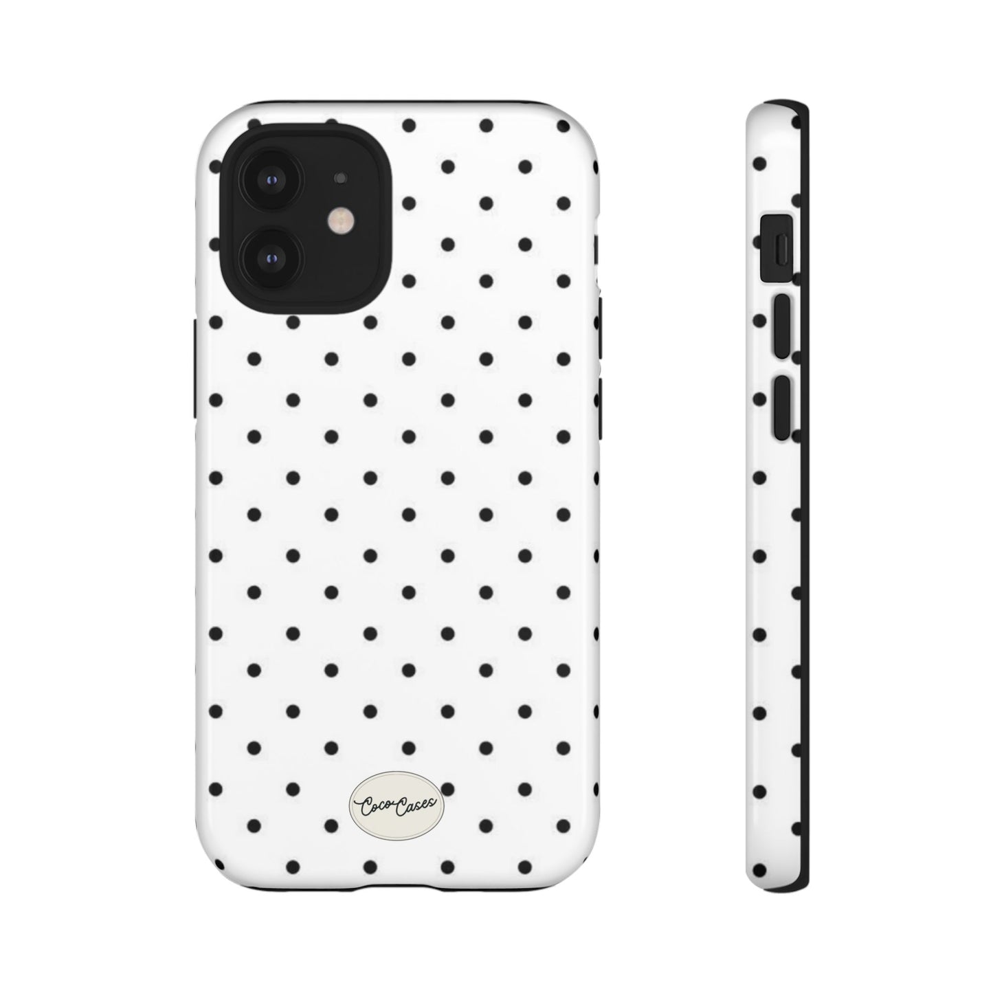 White Polka Dot iPhone Case