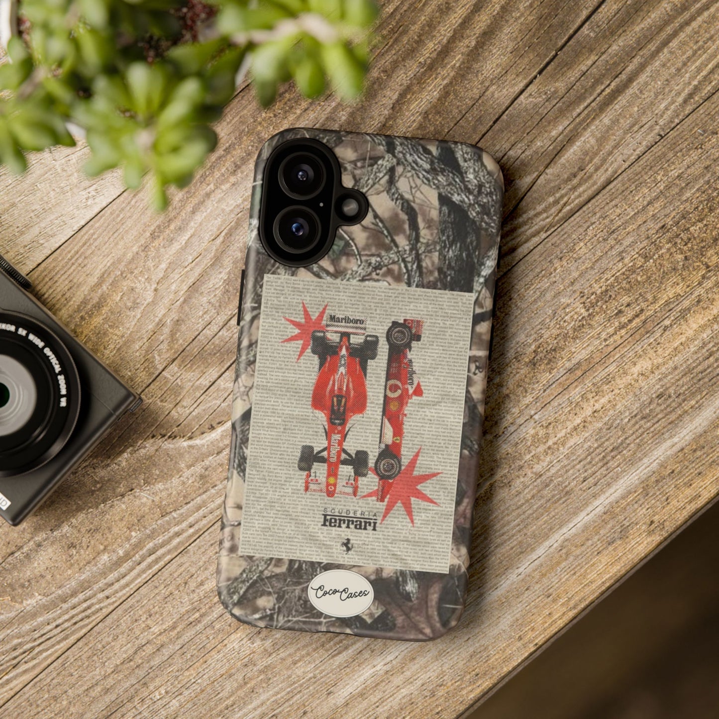 Camouflage Ferrari iPhone Case