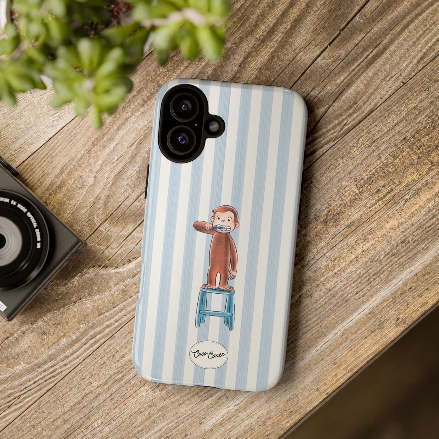 Striped Monkey iPhone Case