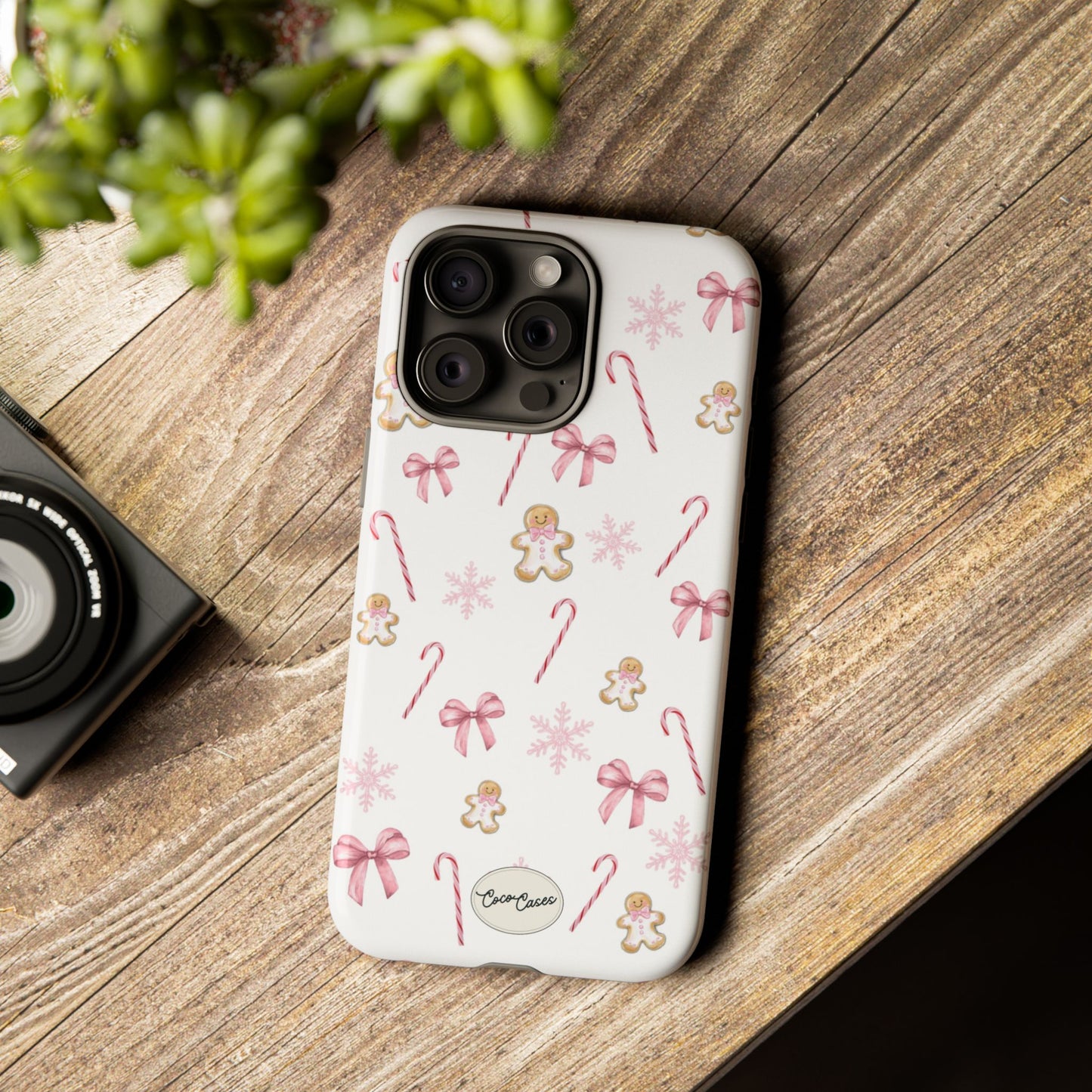 Pink Christmas iPhone Case
