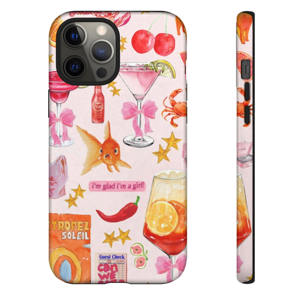 I'm glad I'm a girl iPhone Case