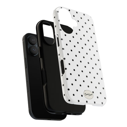 White Polka Dot iPhone Case