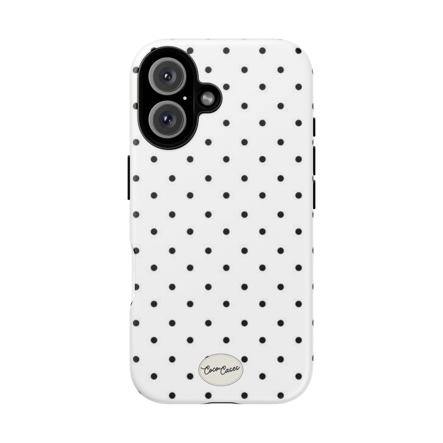 White Polka Dot iPhone Case