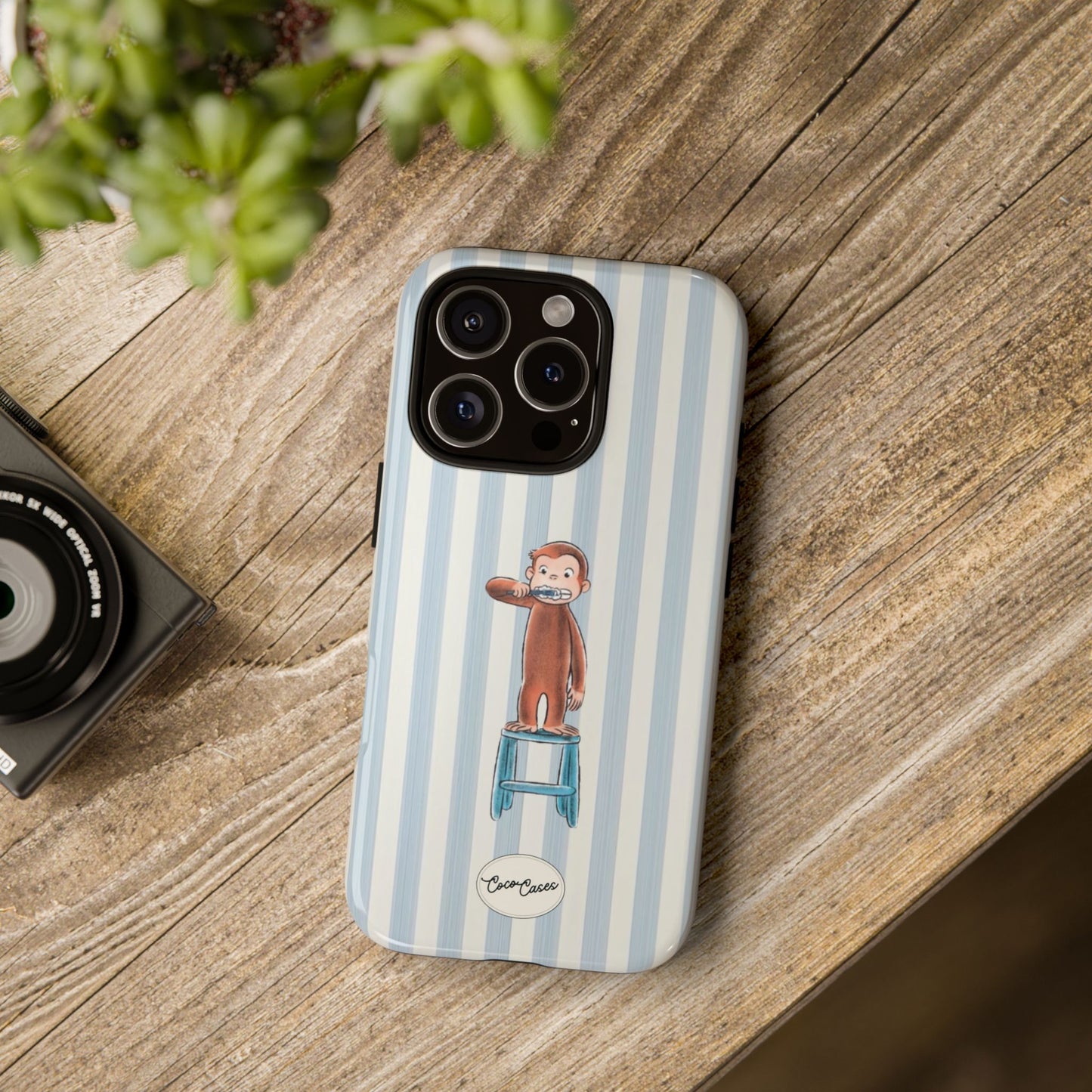 Striped Monkey iPhone Case