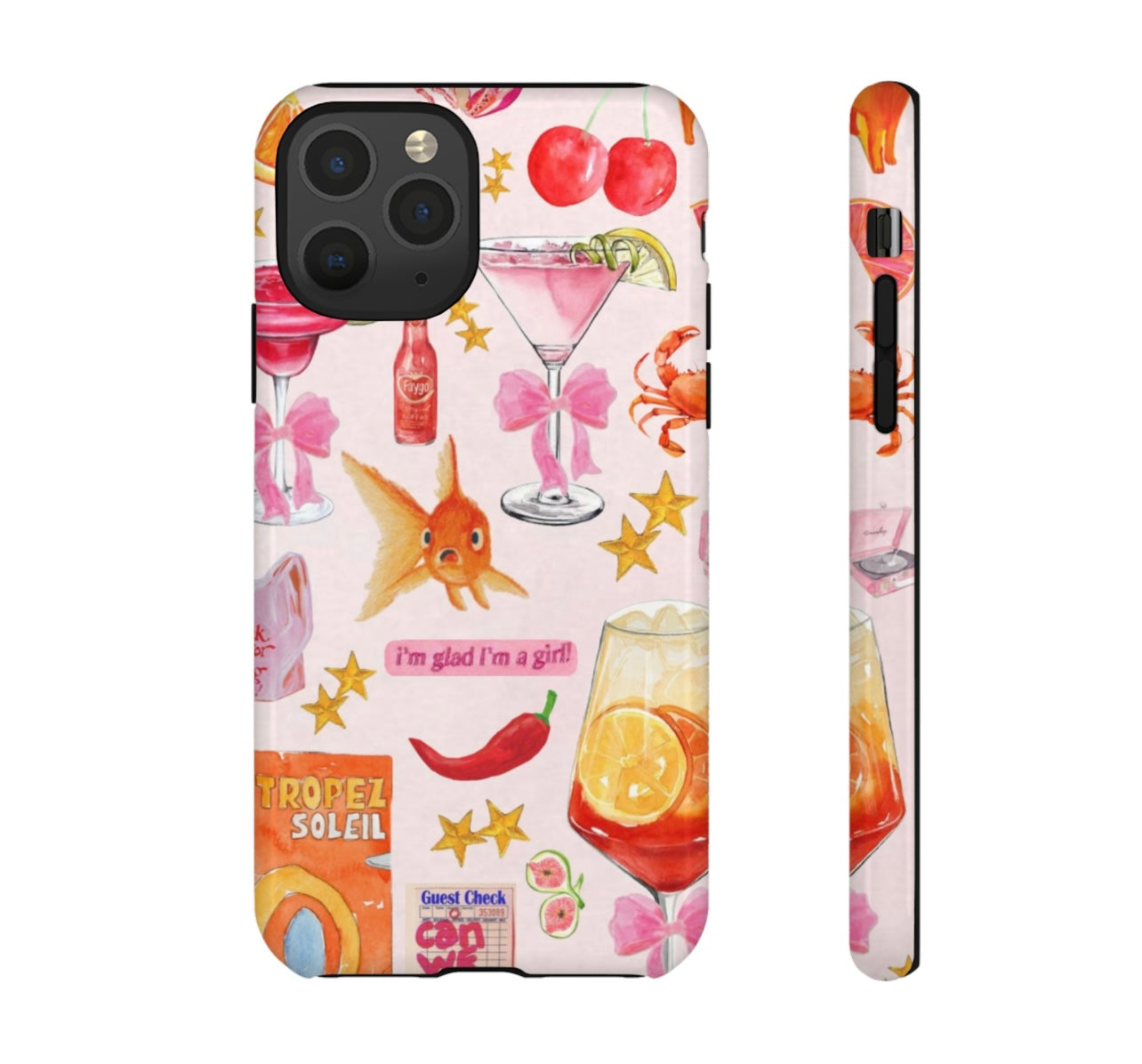 I'm glad I'm a girl iPhone Case